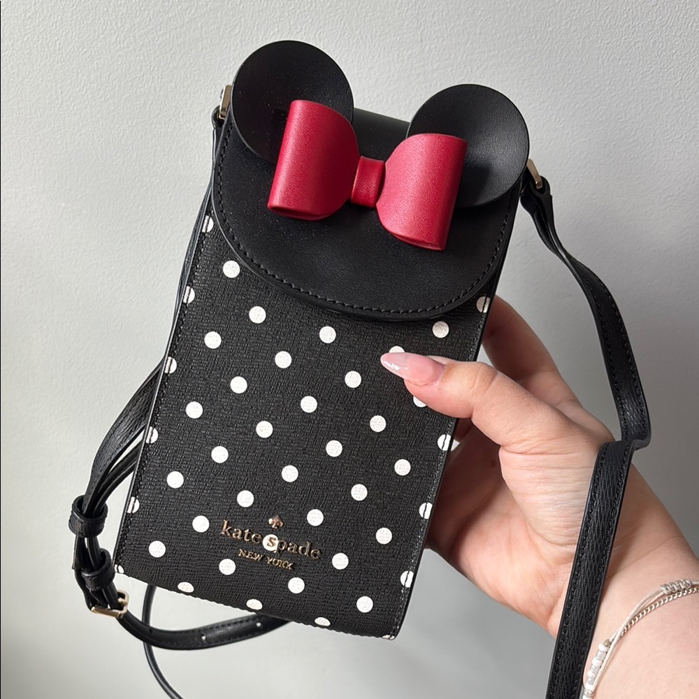 Disney x Kate Spade Black Polka Dot Crossbody Bag